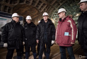 Собянин отметил высокие темпы строительства нового кольца метро Собянин отметил высокие темпы строительства нового кольца метро