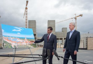 Мэр Москвы Сергей Собянин оценил строительные работы парка «Остров мечты»