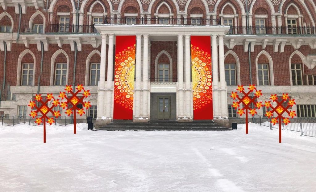 Художественный арт-объект разместят на Дворцовой площади «Царицына» к Масленице. Фото: страница управы района Орехово-Борисово Северное в социальных сетях