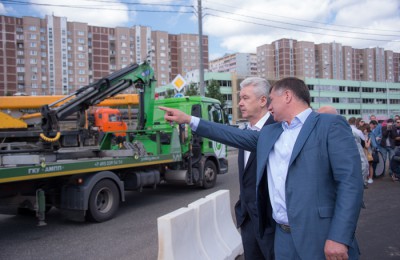 Мэр Москвы Сергей Собянин открыл развязку на пересечении 2-й Мелитопольской улицы и Варшавского шоссе