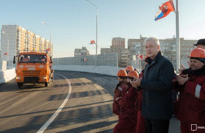 Мэр Москвы Сергей Собянин оценил строительные работы на участке Северо-Восточной хорды