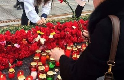 Акция солидарности с жителями Санкт-Петербурга