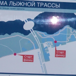 Схема лыжных трасс в парке "Борисовские пруды"