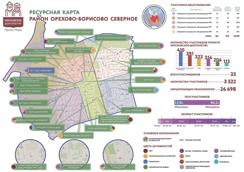 Карта орехово борисово северное с домами и улицами